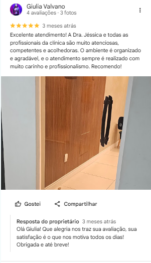 Avaliação 5 estrelas no Google de Giulia Valvano